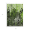 5' X 8' Green Artichoke Green And Lime Green Abstract Washable Indoor Outdoor Area Rug