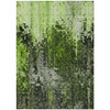 5' X 8' Green Artichoke Green And Lime Green Abstract Washable Indoor Outdoor Area Rug