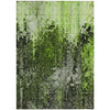 5' X 8' Green Artichoke Green And Lime Green Abstract Washable Indoor Outdoor Area Rug