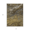 10' X 14' Brown Taupe And Chocolate Abstract Washable Indoor Outdoor Area Rug - 608219342814