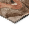 3' X 5' Chocolate Abstract Washable Non Skid Indoor Outdoor Area Rug
