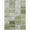 10' X 14' Green Patchwork Washable Non Skid Indoor Outdoor Area Rug - 608219397951