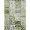 10' X 14' Green Patchwork Washable Non Skid Indoor Outdoor Area Rug