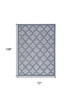 6' X 9' Blue Geometric Flatweave Area Rug
