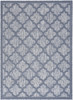 6' X 9' Blue Geometric Flatweave Area Rug - 606114711025