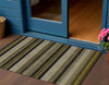 3' X 5' Brown Ivory And Black Striped Washable Indoor Outdoor Area Rug - 608219291709