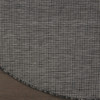 6' Charcoal Round Power Loom Area Rug
