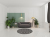 6' Charcoal Round Power Loom Area Rug