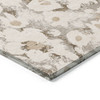 8' X 10' Khaki Floral Washable Non Skid Indoor Outdoor Area Rug - 608219346836