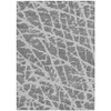 10' X 14' Charcoal Abstract Washable Non Skid Indoor Outdoor Area Rug