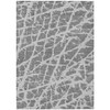 10' X 14' Charcoal Abstract Washable Non Skid Indoor Outdoor Area Rug