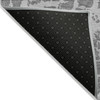 10' X 14' Charcoal Abstract Washable Non Skid Indoor Outdoor Area Rug