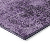 3' X 5' Purple Abstract Washable Non Skid Indoor Outdoor Area Rug - 608219209889