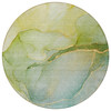 8' Round Green Round Abstract Washable Non Skid Indoor Outdoor Area Rug -