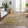 10' X 14' Beige Taupe And Ivory Abstract Washable Indoor Outdoor Area Rug