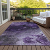 3' X 5' Purple Eggplant And Lavender Abstract Washable Indoor Outdoor Area Rug - 608219158415