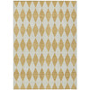 5' X 8' Gold Geometric Washable Indoor Outdoor Area Rug - 608219230180