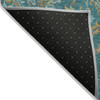 9' X 12' Teal Paisley Washable Non Skid Indoor Outdoor Area Rug - 608219247201