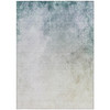 5' X 8' Beige Sky Blue And Teal Blue Ombre Washable Indoor Outdoor Area Rug