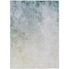 5' X 8' Beige Sky Blue And Teal Blue Ombre Washable Indoor Outdoor Area Rug