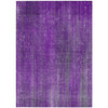 10' X 14' Purple Striped Washable Non Skid Indoor Outdoor Area Rug