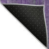 10' X 14' Purple Striped Washable Non Skid Indoor Outdoor Area Rug