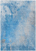 8' X 10' Blue and Gray Abstract Washable Non Skid Indoor Outdoor Area Rug - 608219379612