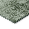 8' Runner Emerald Abstract Washable Non Skid Indoor Outdoor Runner Rug - 606114982326