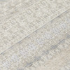 8' Ivory Round Striped Washable Indoor Outdoor Area Rug - 608219120986