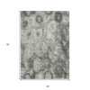 3' X 5' Silver Taupe And Ivory Abstract Washable Indoor Outdoor Area Rug - 608219330040