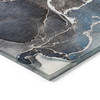 10' X 14' Blue Abstract Washable Non Skid Indoor Outdoor Area Rug - 608219381059