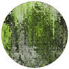 8' Green Artichoke Green And Lime Green Round Abstract Washable Indoor Outdoor Area Rug