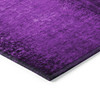 8' Round Purple Round Abstract Washable Non Skid Indoor Outdoor Area Rug