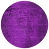 8' Round Purple Round Abstract Washable Non Skid Indoor Outdoor Area Rug