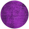 8' Round Purple Round Abstract Washable Non Skid Indoor Outdoor Area Rug
