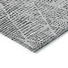 9' X 12' Pewter Charcoal And Ivory Geometric Washable Indoor Outdoor Area Rug