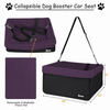 JESPET & GOOPAWS Dog Booster Seats for Cars, Portable Dog Car Seat Travel Carrier with Seat Belt for 24lbs Pets - 032565445422