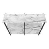 34" Black And White Wood And Metal End Table With Three Shelves