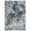 8' X 10' Ivory Teal And Black Abstract Area Rug