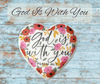 Heart Stone God Is With You Floral