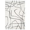 3' X 10' Ivory And Black Abstract Runner Rug