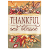 Thankful And Blessed Double Applique Plus Garden Flag