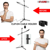 Tripod Mic Stand Adjustable Heavy Duty Floor Holder Microphone Boom Arm 4 PCS