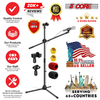 Tripod Mic Stand Adjustable Heavy Duty Floor Holder Microphone Boom Arm 4 PCS
