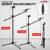Tripod Mic Stand Adjustable Heavy Duty Floor Holder Microphone Boom Arm 4 PCS