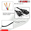 AC Power Extension Cord 10Ft 3 Prong Adapter 16AWG/2C 125V 13A US Male to Female