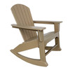 38" Sandy Brown Heavy Duty Plastic Rocking Chair