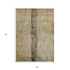5' X 8' Brown Taupe And Gold Abstract Washable Indoor Outdoor Area Rug