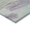 3' X 5' Sage Lavender And Mint Green Striped Washable Indoor Outdoor Area Rug