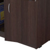 63" Espresso Solid Wood Three Tier Bookcase